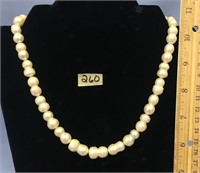 Strand of unique double "beaded" fresh water pearl