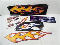 Lot of Automotive Magnetic Flame Car Decals