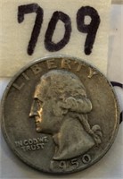 1950D Washington Silver Quarter