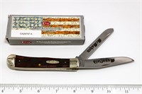 Case Folding Trapper Knife Chestnut Bone Smooth