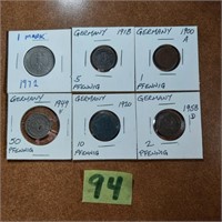 6 Germany coins