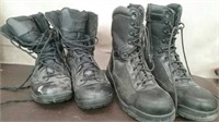 Box-2 Pairs Men's Black Boots ,Size 10 1/2"