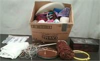 Box-Yarn, Vintage Sewing Box, Knitting Needles,