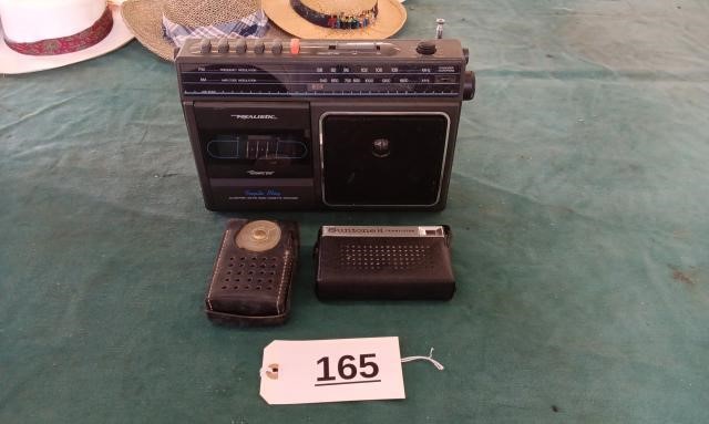 2 Transistor Radios, Realistic Cassette/Radio