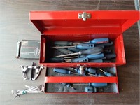 Craftsmen Toolbox, Screw drivers And Power Fist 3"