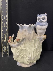 Valencia Spain Owl Ceramic Vase