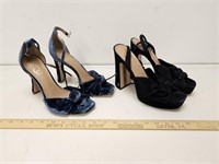 (2) Pairs of Lucia High Heels- Black- Size 9 and