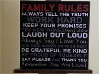 Family Rules Wall Hanging