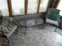 4 Pc. Patio Set - Couch, 2 Chairs, Coffee Table