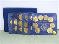 (34) Presidential Commemorative Tokens with Case –