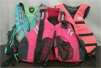 Tote-3 Life Vests,  Women's L, Adult XL, & Adult