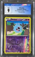 CGC 9 2012 Pokemon Woobat Reverse Holo Card