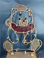 Christmas bear metal lighted yard display