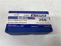 Lapua 264 caliber 6.5mm hollow point boat tail