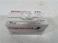 Winchester 40 S&W full metal flat nose 96 count