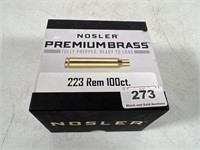 Nosler custom .223 Remington short necks 52 count