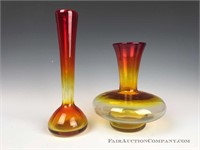 Tangerine Glass Vases