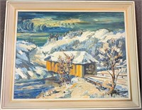 NICE GERARD SCHAAP 1964 SIGNED PAINTING ON BOARD