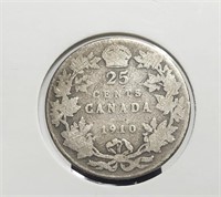 Canada 1910 25c Silver Edward