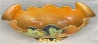 Vintage Porcelain Hand-painted Scalloped Dish