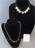 Jewelry Lot two necklaces and earrings set