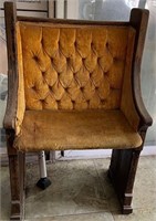 F - ANTIQUE EMPIRE STYLE THRONE ARMCHAIR
