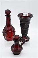 3pcs Avon Cape Cod  Vase/Cruet/Decanter