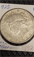 1925 P Peace dollar. Silver