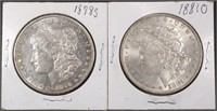 1878-S & 1881-O MORGAN DOLLARS AU/BU