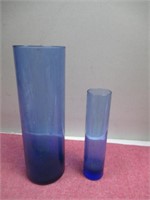 Tall Thin Blue Vase