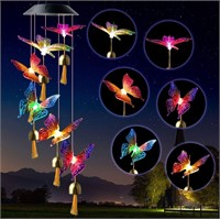 AUTOMATIC LED SOLAR WIND CHIMES BUTTERFLY