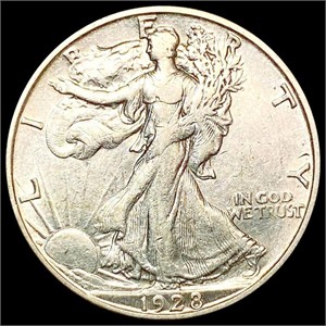 1928-S Walking Liberty Half Dollar CLOSELY