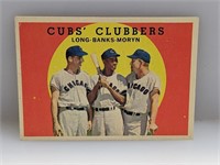 1959 Topps #147 Cubs Clubbers Ernie Banks HOF