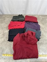 Assortment of long sleeve turtle necks, size XL