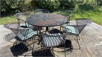 Outdoor dining set- round table-47.5 inches wide
