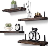 HXSWY Rustic Wood Floating Shelves Set of 4