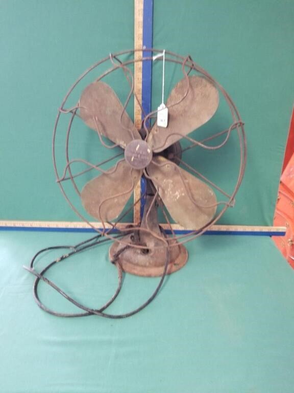 SUPER BLUE LINE BRASS BLADED TABLE FAN