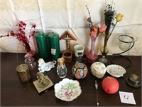 703 - CANDLES, VASES, TRINKET PLATES, & MORE (U)