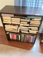 Wood bookcase w/books