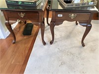 Matching end tables w/one-drawer (2 x bid)