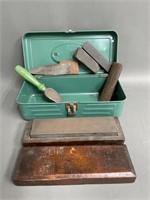 Old Tackle Box with Sharpening Stones
