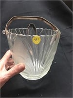 Small Vintage Metal Handled Ice Bucket