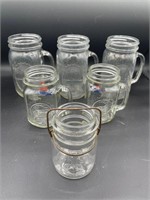 Assorted Glass Drinking Jars