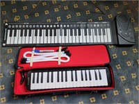 Amosic Melodica Keyboard, Rollout Piano, & Stand