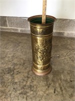 Brass plated umbrella stand