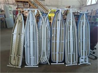 Six Metal Ironing Boards with Covers, In Good