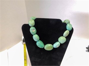 Large Stone Faux Turquoise Necklace