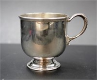 George V sterling silver baptism cup