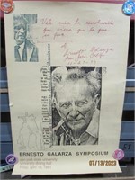 Poster Singed Ernesto Galarza 22X15 1991