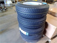 (4) Ultra Crt ST215/75R14 Tires & Rims